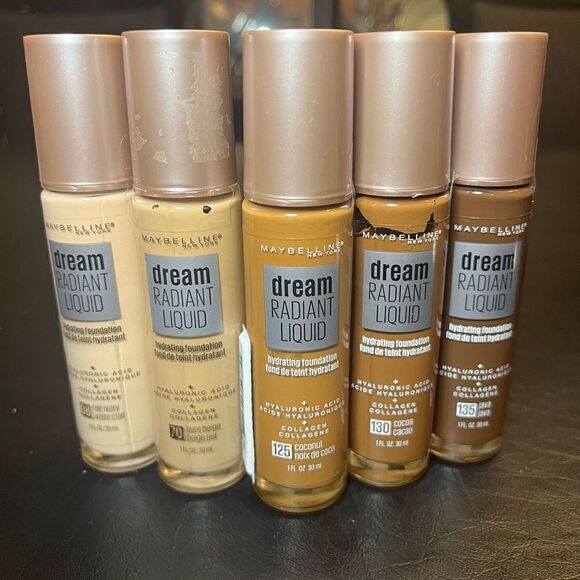 NO CAP 130 Cocoa Maybelline Dream Radiant Liquid Hydrating Foundation + Collagen - Picture 2 of 4